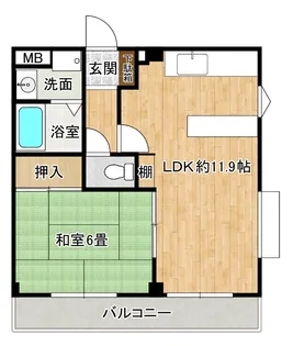郷部ウイング【3階】の間取り