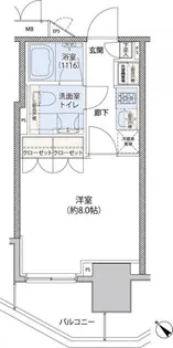 レジディア文京小石川II【2階】の間取り
