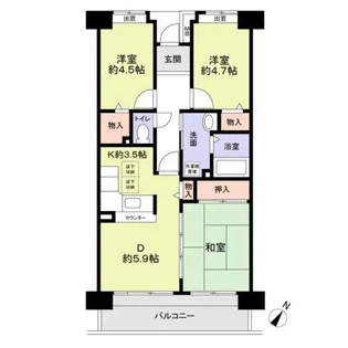 ガーデンコート清瀬4号棟【1階】の間取り