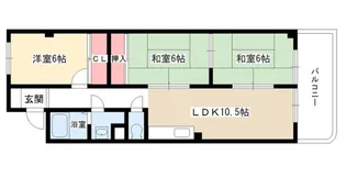 サンローヤル名東【6階】の間取り