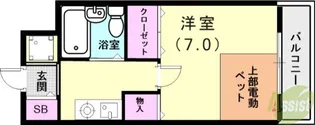 ハイツシスターローザ【3階】の間取り