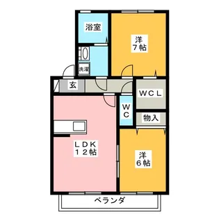 ウィルモア堤【2階】の間取り