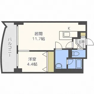 ビッグパレス中島公園【8階】の間取り