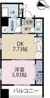 ビューテラス大道【6階】の間取り