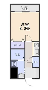 リベルテ淡島【3階】の間取り