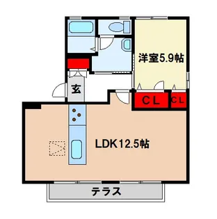 アーナリ 1番館【1階】の間取り