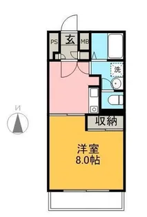 カーサ・ナリトモ中庄【5階】の間取り