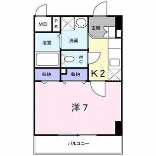 グラン レ ヴII【4階】の間取り