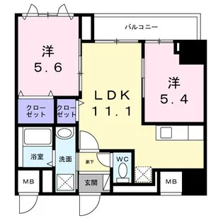 ザ・グラン キース【10階】の間取り