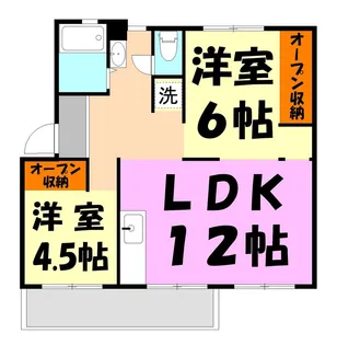 武里団地5街区1号棟【4階】の間取り