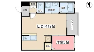 ショコラ音羽【3階】の間取り