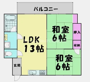 宝マンション【5階】の間取り