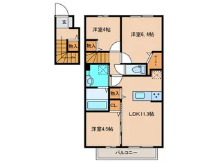 エスポワール高原II【2階】の間取り