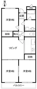 第2野々下マンション【3階】の間取り