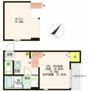 ハーモニーテラス南大野田【1階】の間取り