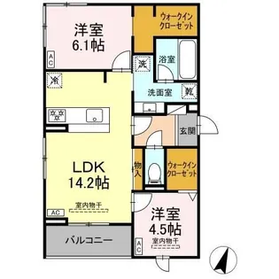 ル・グランさくら【2階】の間取り