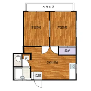 グランモア宮中2B棟【1階】の間取り