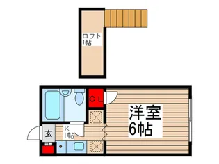 リバーハイツ【1階】の間取り