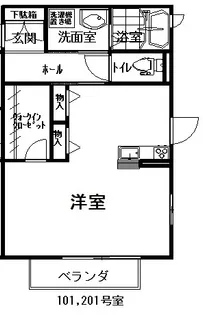 フォレナオークII【1階】の間取り