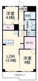 パラシオン栄昇【3階】の間取り