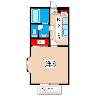 サニーハウスK【1階】の間取り