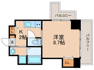 エクシード城南【7階】の間取り