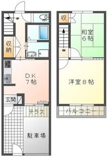 テラスハウス富士才【1階】の間取り