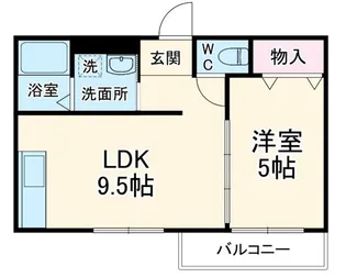 ルアーナみやのぎ【2階】の間取り