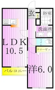 ヴァンベールM【1階】の間取り