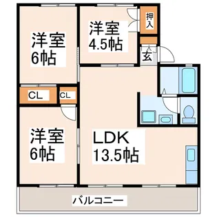 セジュールHAYASHI【2階】の間取り