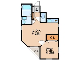 メゾンクロ-バ-【2階】の間取り