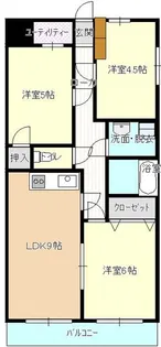レポーズ【4階】の間取り