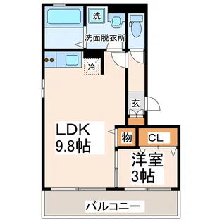 寺原サンハイツII【1階】の間取り