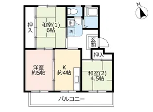 UR玉川橋【5階】の間取り
