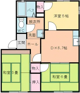 ニューエルム【1階】の間取り