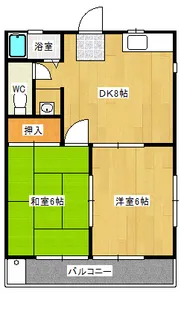 モリヤマンション沖新町【2階】の間取り