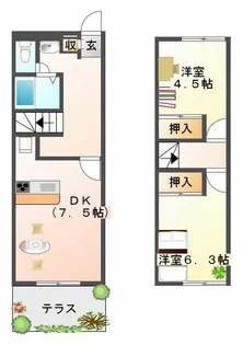 熊本県熊本市南区八幡10【一戸建】の間取り