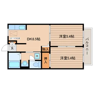 レグルス北仙台【1階】の間取り