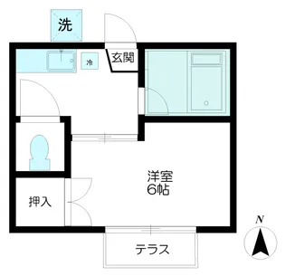 ハイツ自由ヶ丘【1階】の間取り