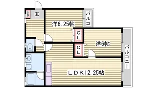 メゾン八代【2階】の間取り