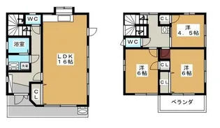 群馬県伊勢崎市田中島町【一戸建】の間取り