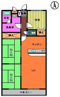 レジデンス八幡【4階】の間取り