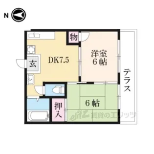 レ・ユニオン・シミズ【2階】の間取り