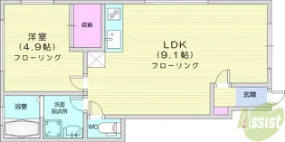 モンマルトル【1階】の間取り