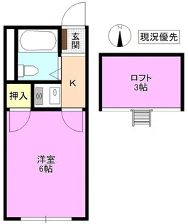 ヴィラ滝沢女鳥羽【1階】の間取り