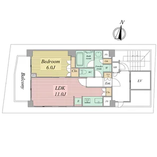 REAGEひばり【10階】の間取り