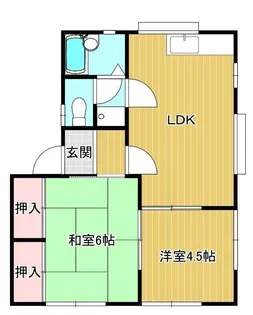 第五高間ハイツ【1階】の間取り