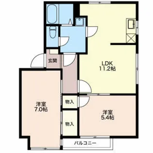 ラプラスモア佐藤【1階】の間取り