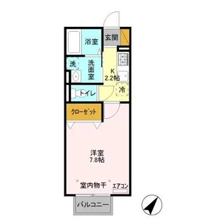 群馬県邑楽郡板倉町大字海老瀬【アパート】の間取り