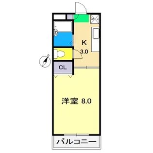 クレーデル高須【1階】の間取り